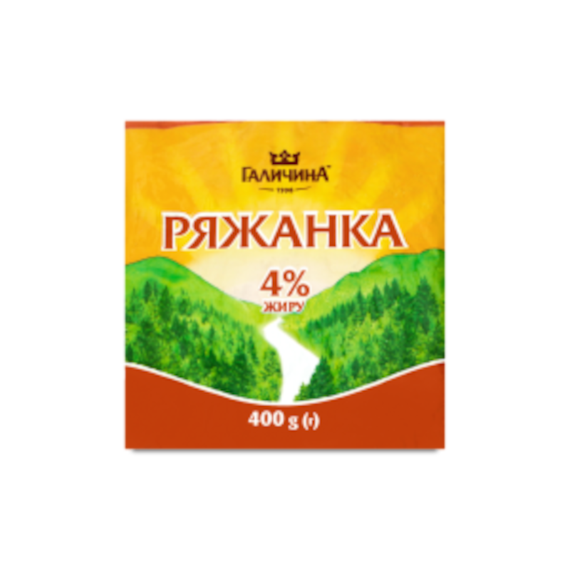 Ряжанка ГАЛИЧАНСЬКА 4%, 400 г
